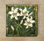 Stained glass lilies - ceramic tile trivet