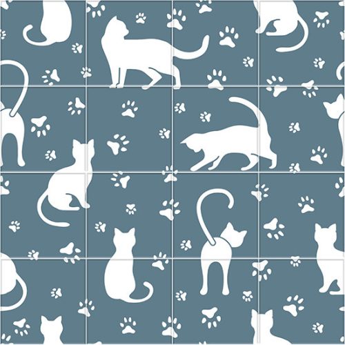 Ceramic tile mural - Cats and dogs II.