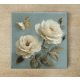 White roses - ceramic tile trivet