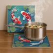 Koi fishes - ceramic tile trivet