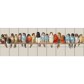 Ceramic tile mural - colorful bird Ceramic tile mural - colorful bird