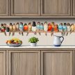 Ceramic tile mural - colorful bird