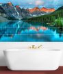 Tile mural of Moraine Lake and mountain peaks – decorative ceramic tile