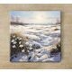 Tile mural - winter landscape with deers 