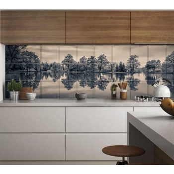 Ceramic tile mural - trees