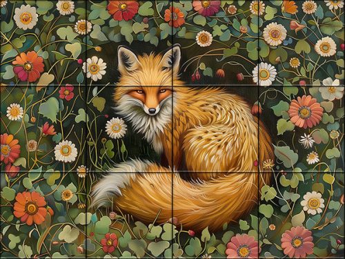 Tile mural - wildlife -fox 