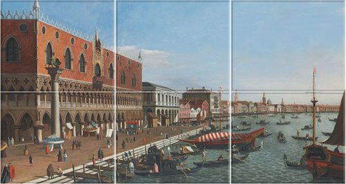 Venice Tile Mural – Doge’s Palace, Grand Canal & Gondolas