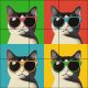 Ceramic tile mural - pop art -woman face 