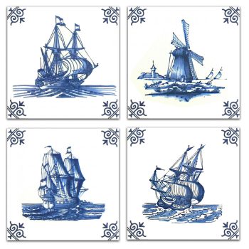 Tile mural - Delft blue tiles  Tile mural - Delft blue tiles