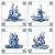Tile mural - Delft blue tiles 