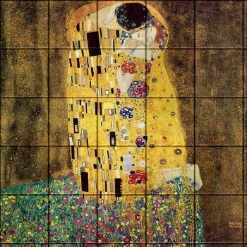 Ceramic tile mural - Klimt: The kiss - Ceramic tile mural - Klimt: The kiss -