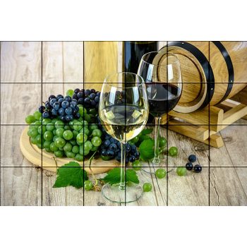 Ceramic tile mural - drink - Wine and grapes  Ceramic tile mural - drink - Wine and grapes
