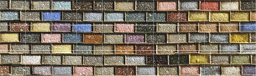 Ceramic tile mural - colorful bricks