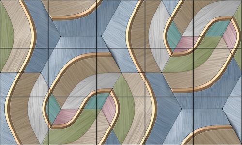 Pasztell geometria mozaik csempe 100x60 cm