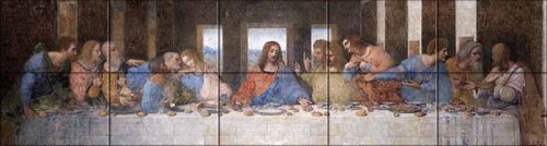 Ceramic tile mural - Fun in the wine cellar 