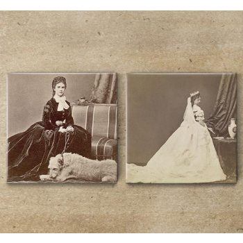 Tile mural - Empress Elisabeth vintage photo