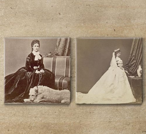 Tile mural - Empress Elisabeth vintage photo
