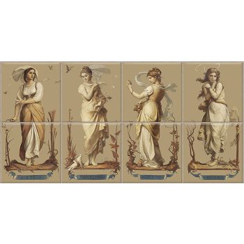Seasons - Art Nouveau tile mural Seasons - Art Nouveau tile mural