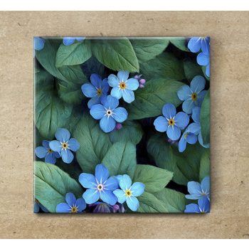 Forget me not - ceramic tile trivet