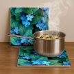 Forget me not - ceramic tile trivet