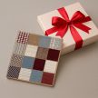 Rustic patchwork pattern - ceramic tile trivet