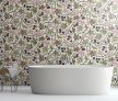 Blackberry and flower decorative ceramic tile mural