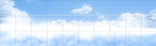 Felhők - Mozaik csempe (152x45cm)