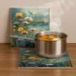 Dragonflies at the lakeshore - ceramic tile trivet