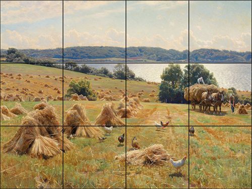 Ceramic tile mural - farmlife idyll