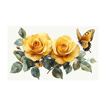 Sárga rózsás bögre