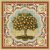 Ceramic tile mural - orange-tree