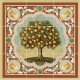 Ceramic tile mural - orange-tree