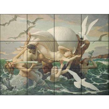 Tile mural - Mythology - Creation of Adam  Tile mural - Mythology - Creation of Adam