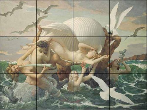 Tile mural - Mythology - Creation of Adam 