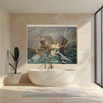 Tile mural - Mythology - Creation of Adam