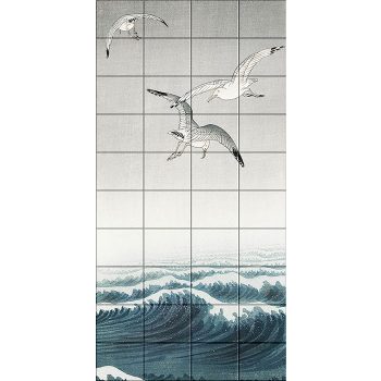 Ceramic tile mural - birds -Seagulls  Ceramic tile mural - birds -Seagulls