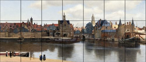 Ceramic tile mural - View-of-Delft