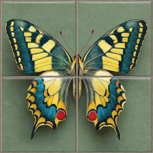 Ceramic tile mural - forget-me-not 
