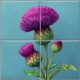 Thistle tile muralterfly ceramic tile mural for vintage interiors