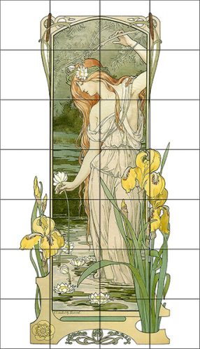 Ceramic tile mural - Mucha 