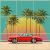 Tile mural - Palm trees and red Porsche
