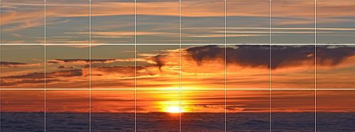 sunset with clouds and colorful sky – ceramic tile mural