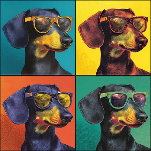 Pop art tacskós csempe