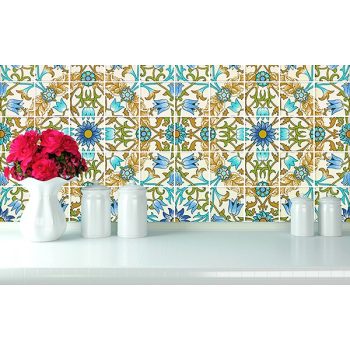 Ceramic tile mural - Cercles d'eau