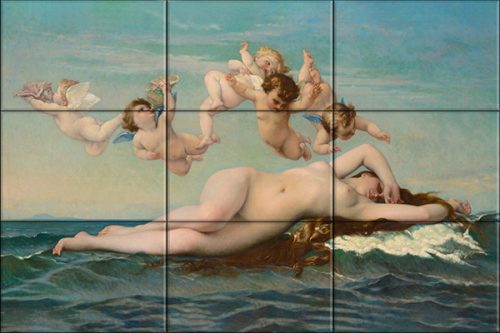 Tile mural - Mythology - Creation of Adam 