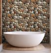 Ceramic tile with rocky pattern