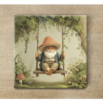 Garden Gnomes - ceramic tile trivet Garden Gnomes - ceramic tile trivet