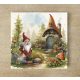 Garden Gnomes - ceramic tile trivet
