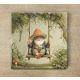 Garden Gnomes - ceramic tile trivet