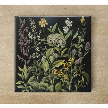 Herbs - ceramic tile trivet